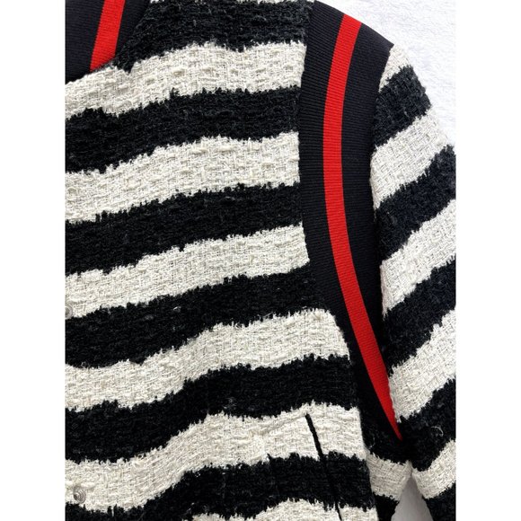MSMG KNIT STRIPED BOMBER JACKET - Picture 6 of 6